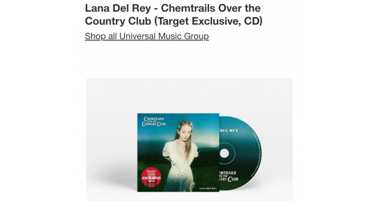 lana del Rey target限量封面CD 