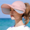 防曬帽夏天防紫外線遮陽帽 可伸縮拉板空頂太陽帽