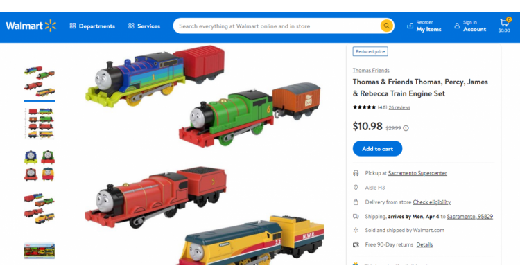 Thomas & Friends 玩具小火車$10.98