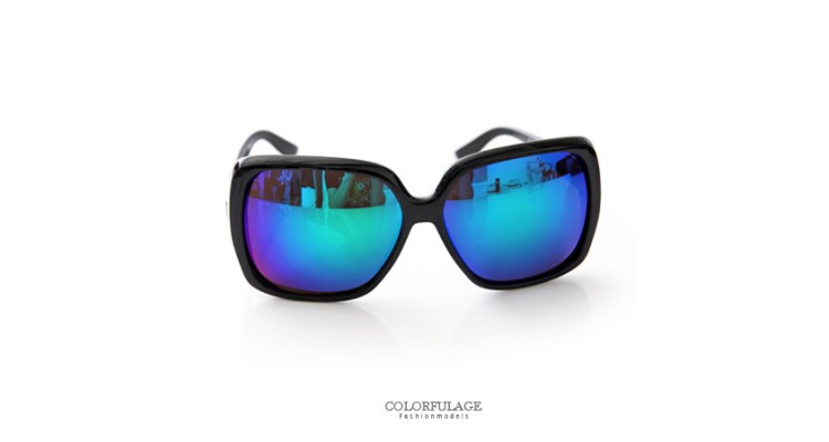墨鏡太陽眼鏡 夏日時尚潮流繽紛多色反光造型 超大方框