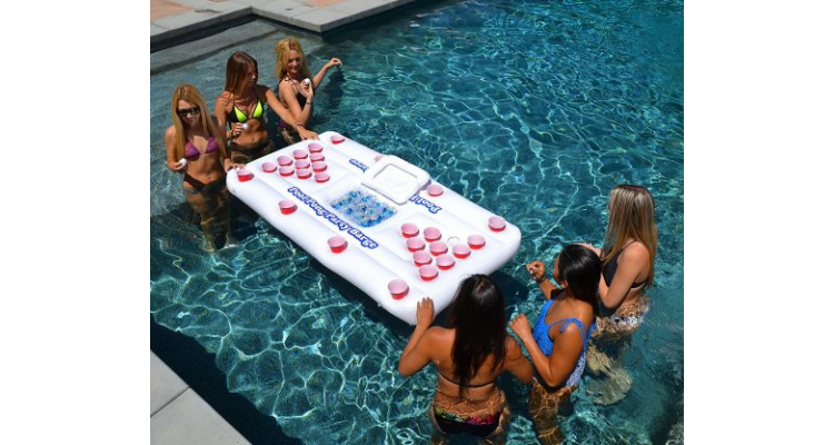 GoPong Pool Party Barge Floating