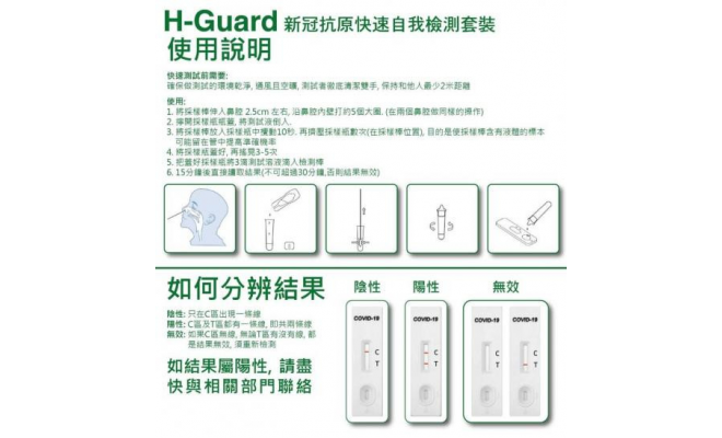 H-Guard - COVID-19 抗原快速檢測試劑 - 24套