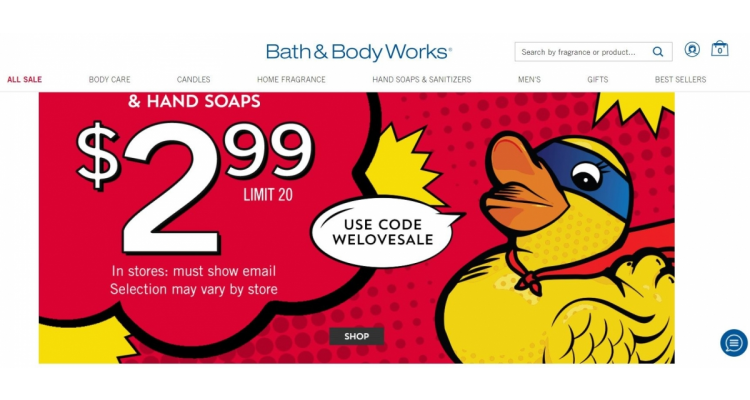 美國Bath & Body Works官網大減價