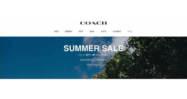 Coach Summer Sale