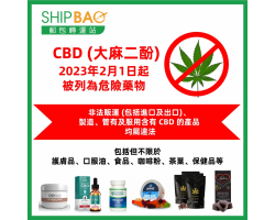【嚴禁進口】含大麻二酚CBD產品