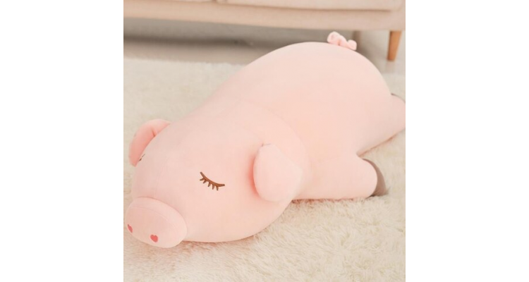 可愛小豬毛絨玩具睡覺抱枕公仔床上超軟豬玩偶