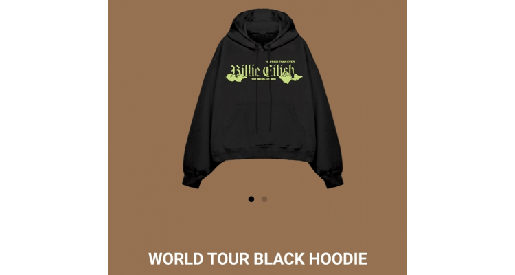 billie eilish 巡演周邊hoodie 